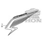 Stripe Shroud Right Honda CB650F TRICOLOR WHITE