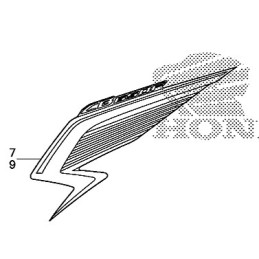 Autocollant Sticker Flanc Avant Gauche Honda CB650F TRICOLOR BLANC