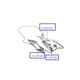 Kit Autocollants Motif Carénage Reservoir Droit Kawasaki Z900 SE 2023