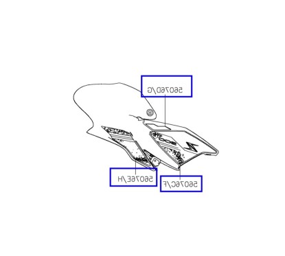 Kit Autocollants Motif Carénage Reservoir Droit Kawasaki Z900 SE 2023