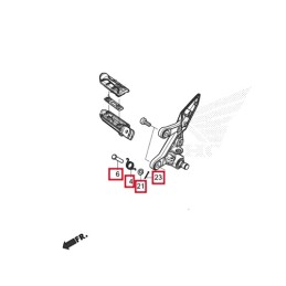 Set Fixing Arm Driver Step Right Honda CB500X 2022 2023