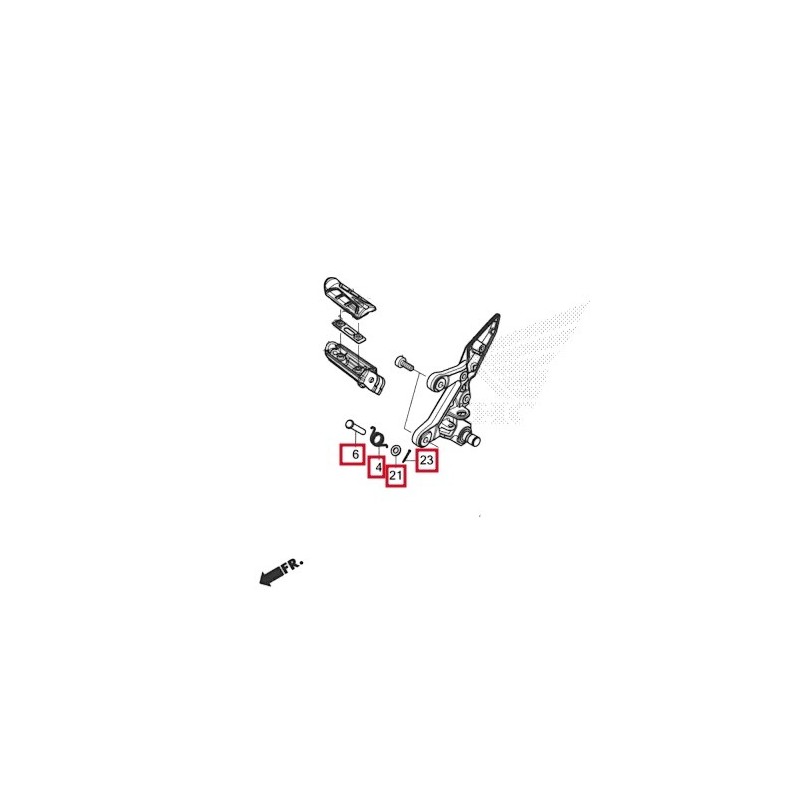 Set Fixing Arm Driver Step Right Honda CB500X 2022 2023 Set Fixing Arm Driver Step Right Honda CB500X 2022 2023