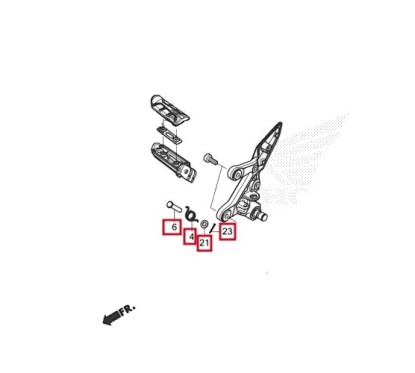 Set Fixing Arm Driver Step Right Honda CB500X 2022 2023