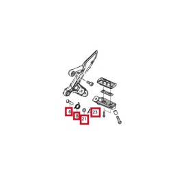 Kit Fixation Repose Pied Avant Gauche Honda CB500X 2022 2023