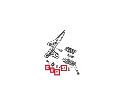 Kit Fixation Repose Pied Avant Gauche Honda CB500X 2022 2023