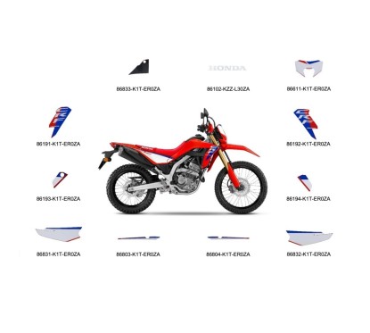 Full Set Marks Honda CRF300L RED 2025