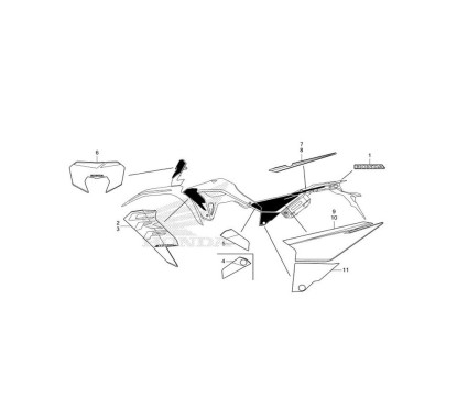 Full Set Marks Honda CRF300L RED 2025