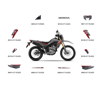 Kit Stickers Complet Honda CRF300L GRIS 2025