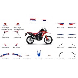 Kit Stickers Complet Honda CRF300 RALLY 2021 2022 2023 2024