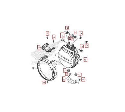 Mounting Set Headlight Honda CB650R 2021 2022 2023