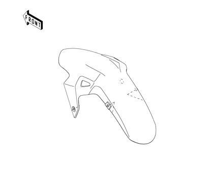 Front Fender Kawasaki Z500 35038-0069-660