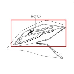 Autocollant Ecope Gauche Kawasaki Z500 56077-2574