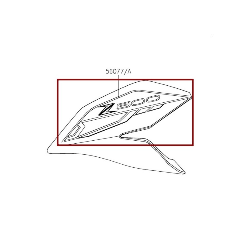 Autocollant Ecope Gauche Kawasaki Z500