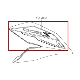 Autocollant Ecope Droit Kawasaki Z500 56077-2575