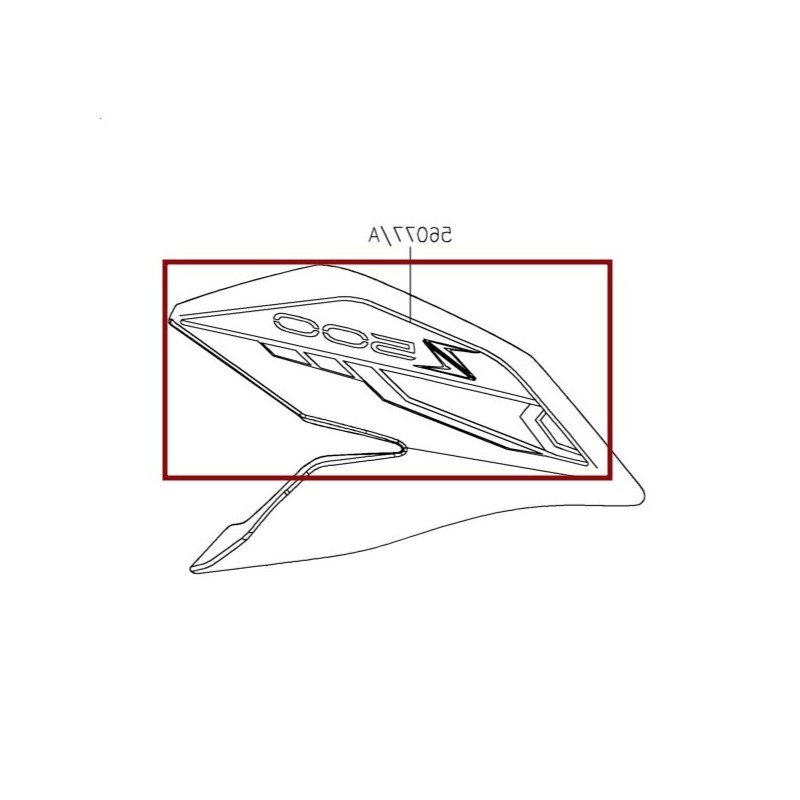 Autocollant Ecope Droit Kawasaki Z500
