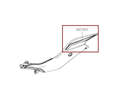 Autocollant Carénage Arrière Gauche Kawasaki Z500