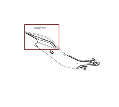 Autocollant Carénage Arrière Droit Kawasaki Z500