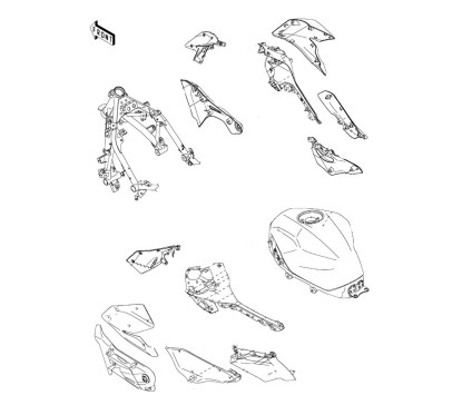 Couvre Centre Gauche Inférieur Kawasaki Z500