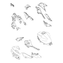 Cover Side Left Center Kawasaki Z500 36001-0798-25X