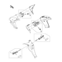 Clignotants Kawasaki ER6n 650 2009/10/11