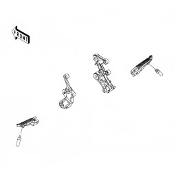 Platine Support Repose Pied Avant Gauche Kawasaki Ninja 500