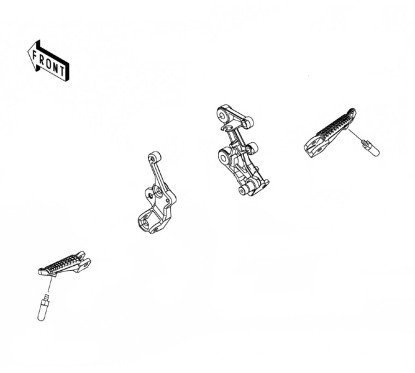 Platine Support Repose Pied Avant Gauche Kawasaki Ninja 500