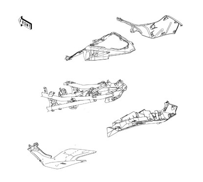 Carénage Arrière Droit Kawasaki Ninja 500
