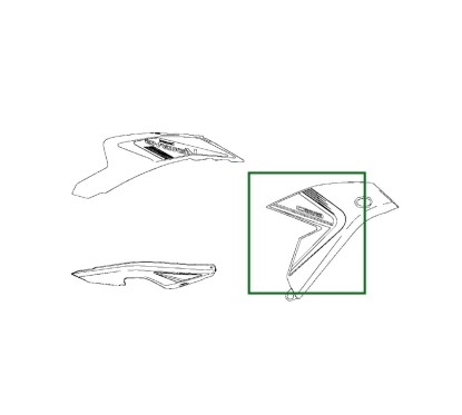 Autocollant Carénage Flanc Avant Droit Kawasaki Versys 650 GRIS 2025