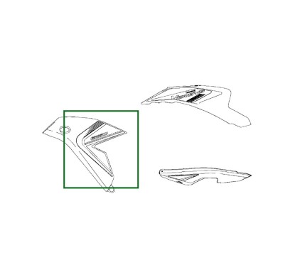 Autocollant Carénage Flanc Avant Gauche Kawasaki Versys 650 GRIS 2025