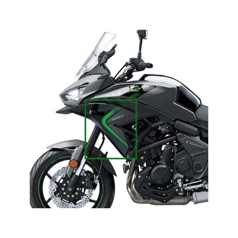 Sticker Cowling Side Front Left Kawasaki Versys 650 GRAY 2025