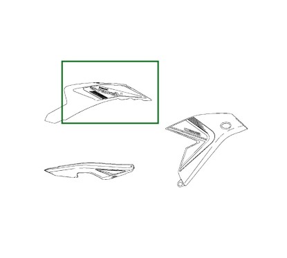 Pattern Cowling Tank Right Kawasaki Versys 650 GRAY 2025