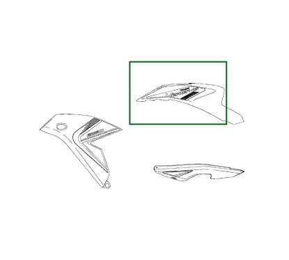 Pattern Cowling Tank Left Kawasaki Versys 650 GRAY 2025