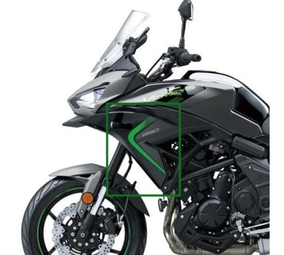 Autocollant Carénage Reservoir Gauche Kawasaki Versys 650 GRIS 2025 56077-2155