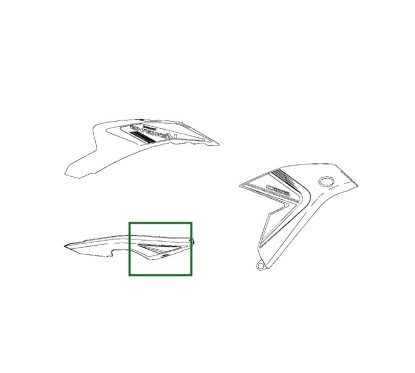 Pattern Cover Tail Right Kawasaki Versys 650 GRAY 2025