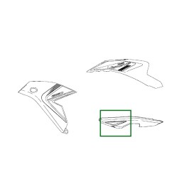 Autocollant Carénage Flanc Arrière Gauche Kawasaki Versys 650 GRIS 2025