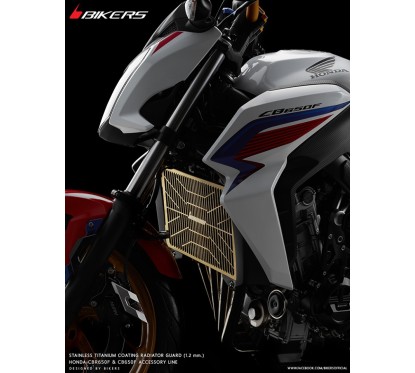 Stainless Titanium Coating Radiator Guard 1.2mm Bikers Honda CB650F