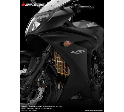 Grille Protection Radiateur Titane 1.2mm Stainless Bikers Honda CBR 650F