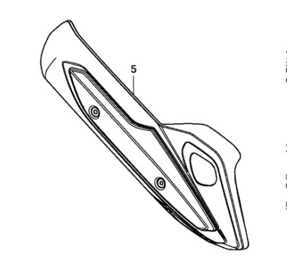 Cache Échappement Honda PCX 125/150 v3 2014 2015 2016 2017