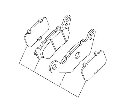 Rear Brake Pad Yamaha YZF R3 / R25