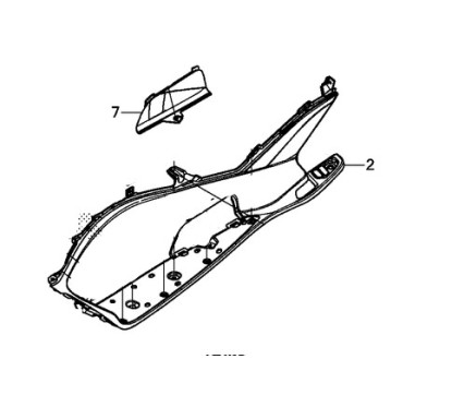 Plastique de Pied Gauche + Trappe Honda PCX 125/150 v3 2014 2015 2016 2017