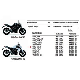 Carénage Flanc arrière gauche Kawasaki ER6n 650