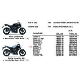 Carénage Flanc arrière gauche Kawasaki ER6n 650