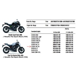 Rear Cover Right Kawasaki Er6n 650