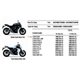 Couvre Reservoir Essence Kawasaki ER6n 650