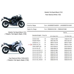 Carénage Flanc arrière Droit Kawasaki ER6f Ninja 650
