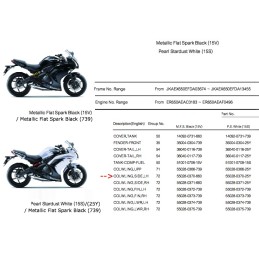 Carénage Flanc avant Gauche Kawasaki ER6f Ninja 650