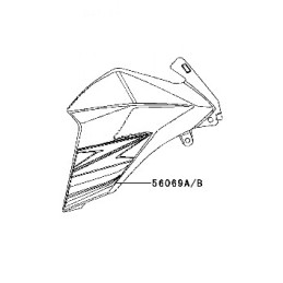 Pattern Shroud Right Kawasaki Z800 2014 2015