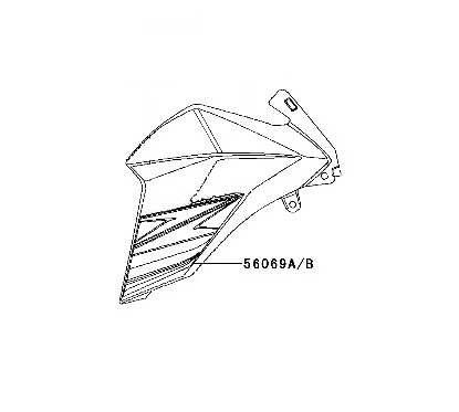 Pattern Shroud Right Kawasaki Z800 2014 2015