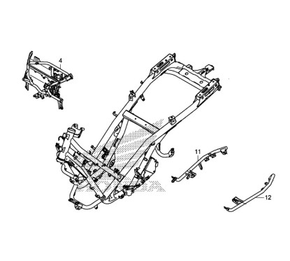 Support Plastique de Pied Gauche Honda Forza 300
