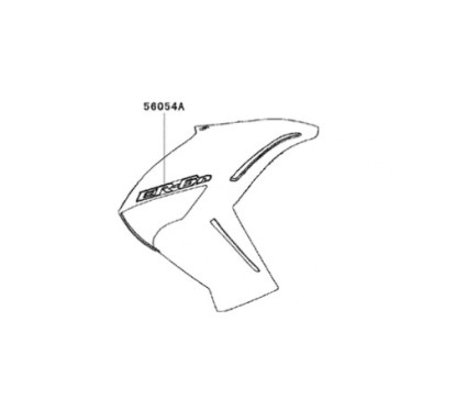 Autocollant Carénage Flanc Avant Kawasaki ER6n 650 2009/10/11